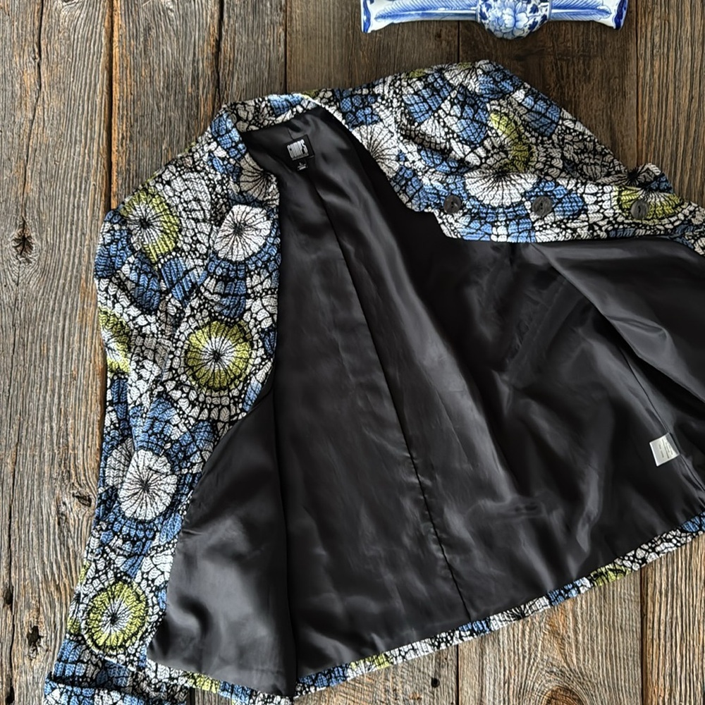 Gump's Geometric Floral Patterned Button-Up Jacket Size Large - Picture 12 of 13